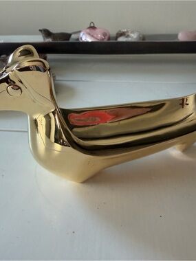 Jonathan Adler Brass Dachshund Ring Bowl Trinket Dish